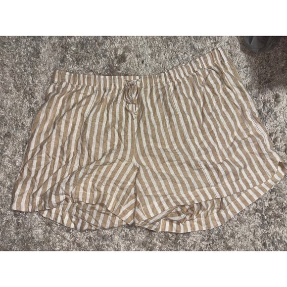 3X Universal Thread striped linen shorts with pockets!! NWOT - Picture 1 of 4